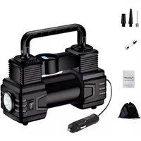 FLAVORA 12V Electric Car Tyre Inflator Air Compressor Pump in Black | Size: 1000mm 10000mm