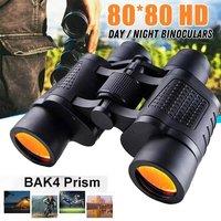 NESTLUNE 80X80 HD Military Zoom High Power Binoculars Day Night in Black