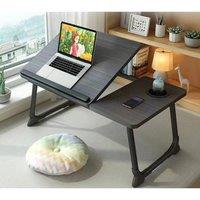 FLAVORA Folding Laptop Bed Table, Portable Computer Lap Desk in Grey