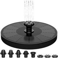FLAVORA Solar Floating Fountain Pump in Black | Size: 0.6m2