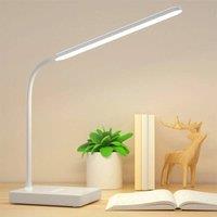 EONLION LED Dimmable Desk Reading Lamp in White