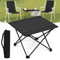 FLAVORA Heavy Duty Folding Table 35x40x29cm with Carry Bag in Black | Size: 35 x 40 x 29 cm