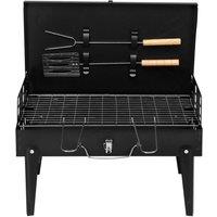 Kelvenix Portable Folding Charcoal BBQ in Black | Size: 0.6m2