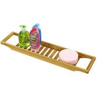 Kelvenix Bathtub Rack Shower Organiser Storage in Brown