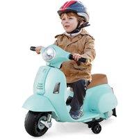 Gymax Kids Ride on Motorcycle 6V Licensed Vespa Motorbike With Light & Sound in Light Green | Size: 1000ml