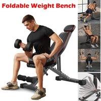 NESTLUNE Weight Bench Adjustable Foldable Strength Training in Black | Size: 0-12 m