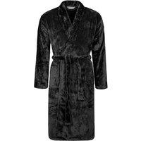 SOCKSHOP Heat Holders Men's Mens 1 Pack Fleece Dressing Gown in Black | Size: Medium