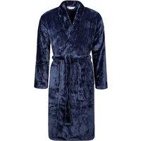 SOCKSHOP Heat Holders Men's Mens 1 Pack Fleece Dressing Gown in Navy | Size: Medium