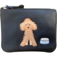 Mala leather Women's Leather Cockapoo Dog Coin & Card Purse in Black