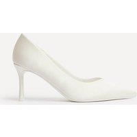 Linzi Women's Classic Bridal Ivory Satin Court Heels in White | Size: 3-Standard Fit
