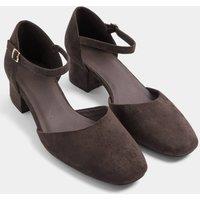 Yours Women's Wide Fit Heels in Dark Brown | Size: 9EEE