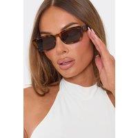 EGO Women's Rectangle Shaped Sunglasses in Dark Brown