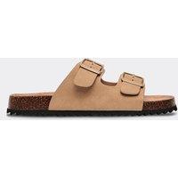 EGO Women's Slider Faux Suede Sandals in Nude | Size: 6