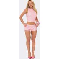 EGO Women's Sequin Low Rise Shorts in Dusty Pink | Size: 8