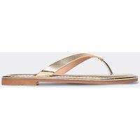 EGO Women's Faux Leather Sandals in Gold | Size: 7
