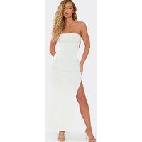 EGO Women's Sleeveless Open Back Knit Maxi Dress in White | Size: Small