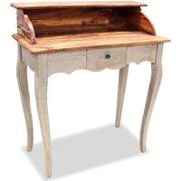 Berkfield Home Writing Desk Solid Reclaimed Wood 80x40x92 cm in Brown | Size: 80 x 40 x 92 cm