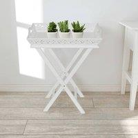 Berkfield Home Side Table with Tray White