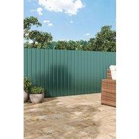 Living and Home 12Pcs Green Steel Corrugated Panels Roof Sheets in Dark Green