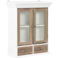 Berkfield Home Wall Cabinet White 49x22x59 cm Engineered Wood | Size: 49 x 22 x 59 cm