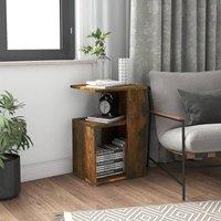 Berkfield Home Side Table Smoked Oak 36x30x56 cm Engineered Wood in Brown | Size: 36 x 30 x 56 cm
