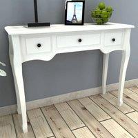 Berkfield Home Dressing Console Table with Three Drawers White