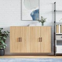 Berkfield Home Wall Mounted Cabinets 2 pcs Sonoma Oak 69.5x34x90 cm in Brown