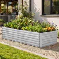 STILVORA Raised Garden Bed 180 x 90 cm Set of 2 in Grey