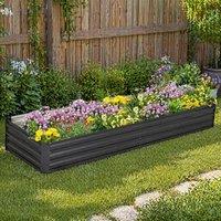 STILVORA Raised Garden Bed 241 cm with DIY Shape Grey