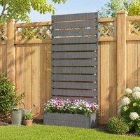 STILVORA Raised Planter with Trellis in Grey