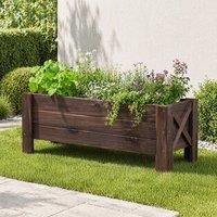 STILVORA Raised Garden Bed Planter 100 cm Brown