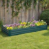 STILVORA Raised Garden Bed with Two-Way Shape in Green