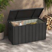 STILVORA Garden Storage Box 450L with Wheels in Grey