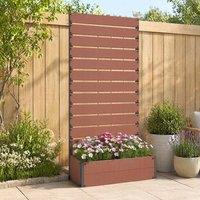 STILVORA Raised Planter with Trellis 90.5 cm Light Brown
