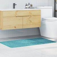 Berkfield Home Bath Mat Rectangular Turquoise 70x120 cm Polypropylen Non-Slip | Size: Medium