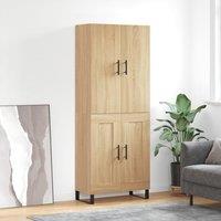 Berkfield Home Highboard Sonoma Oak 69.5x34x180 cm Engineered Wood in Brown