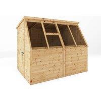 Mercia 8x6 Feet Traditional Potting Shed - Wood - L256.4xW187.7xH212.7 cm in Light Brown
