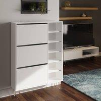 Timber Art Design Monaco 3 Drawer Shoe Cabinet in White