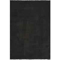 Desire Rugs Ainsley Modern Plain Living Room Shaggy Area Rug in Black | Size: 200 cm x 290 cm