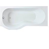 Balterley 1600mm P shaped showerbath LH in White