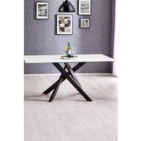 Julian Bowen Bradley Rectangular Ceramic Top 4-6 Seater Dining Table in White
