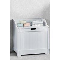 Home Discount Bath Vida Priano Dual-purpose Storage Laundry Chest Bathroom in White