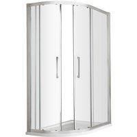 Balterley Sonic 800x900mm Offset Quadrant Enclosure & 8mm Glass, Handle - Chrome in Silver