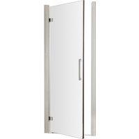 Balterley Sonic 760mm Hinged Shower Door with 8mm Glass, Bar Handle - Chrome in Silver