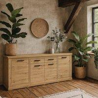 Wyld Haus Seoul Artisan Oak 4 Door 2 Drawer Sideboard in Natural