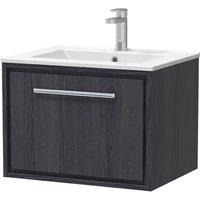 Balterley Longnor 1 Drawer Unit with 1TH, Woodgrain Graphite Grey, 600mm in Grey