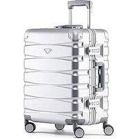Flight Knight 56x45x25cm Carry On Suitcase - Jet2, British Airways, EasyJet (Paid) in Silver | Size: Cabin