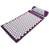 White Lotus Beauty Premium Acupressure Mat & Pillow Set in Purple