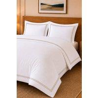 Pamposh 800 Thread Count Premium Egyptian Cotton Duvet Cover Sets Reversible in Natural White | Size: Single
