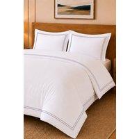 Pamposh 800 Thread Count Premium Egyptian Cotton Duvet Cover Sets Reversible in Cool White | Size: Double